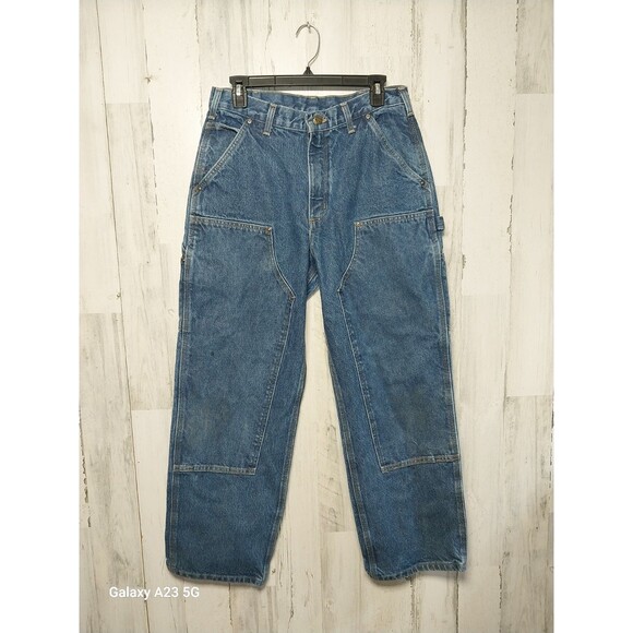 Carhartt Mens 32x30 B73-DST Double Knee Jeans Loose Original Fit Work Pants